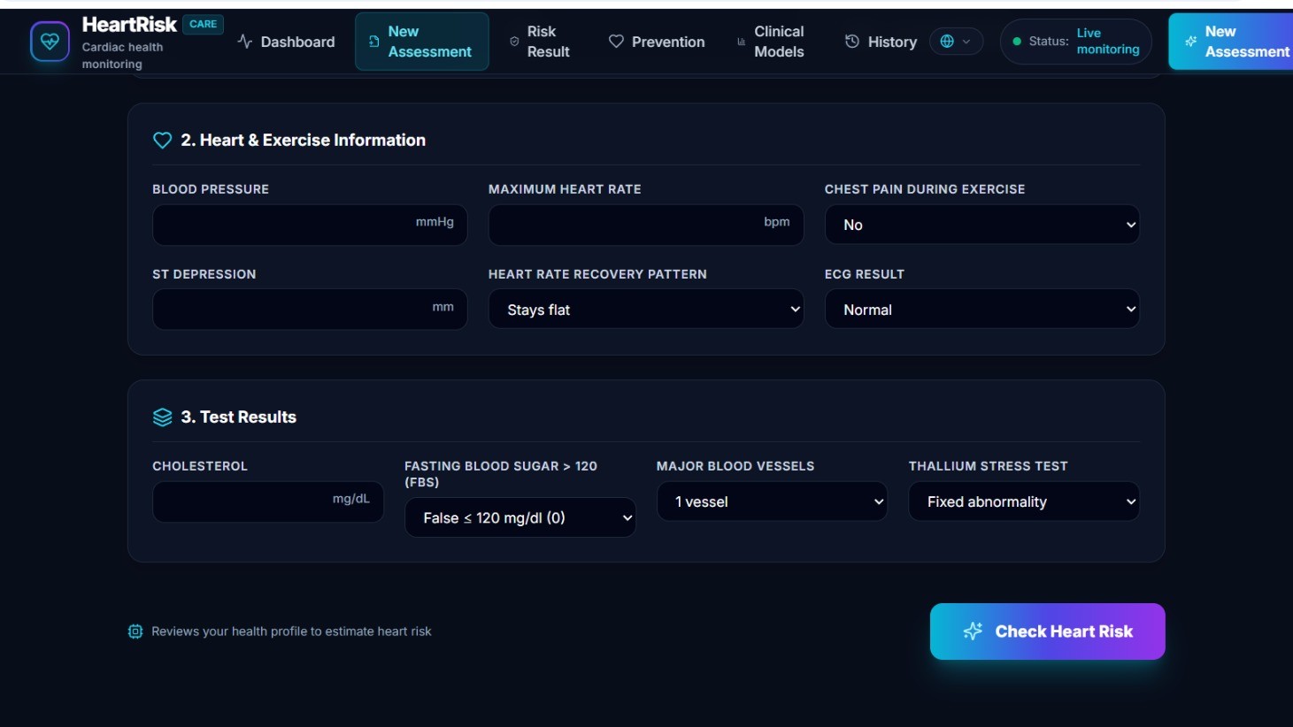 q-dx (hybrid quantum machine learning platform for cardiovascular risk assesment